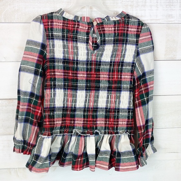 Toddler Girls Holiday Shirt Pants Set Plaid 3T - Picture 3 of 8